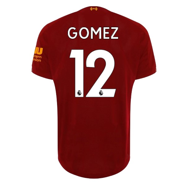 Camiseta Liverpool NO.12 Gomez 1ª Kit 2019 2020 Rojo